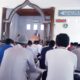 Kapolres Wakatobi Menghimbau Masyarakat Waspada COVID-19 dalam Giat Jumat Keliling. Foto: Boy Candra/Sultraku