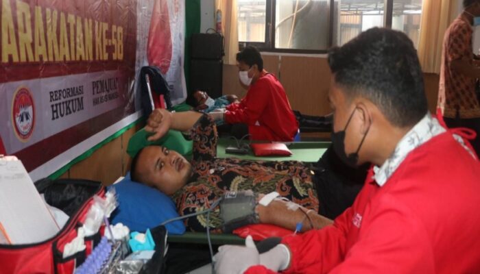 Kemenkumham Sultra Sumbang 84 Kantong Darah