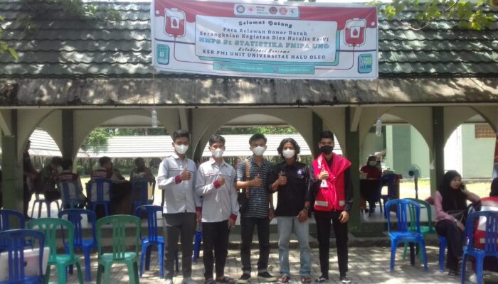 Himpunan Program Studi S1 Statistika FMIPA UHO Gelar Donor Darah