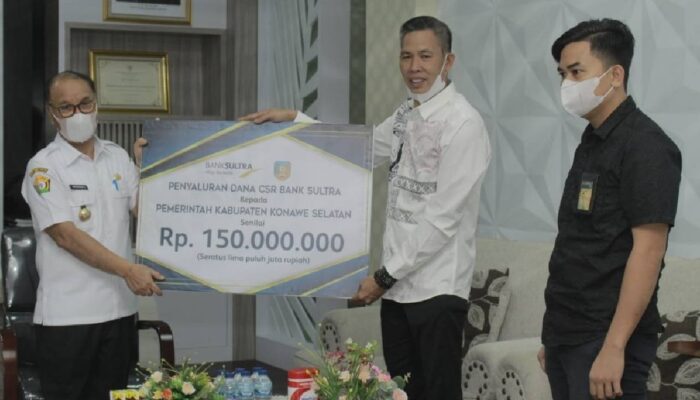 Bank Sultra Salurkan CSR Rp 100 Juta di Konawe Selatan