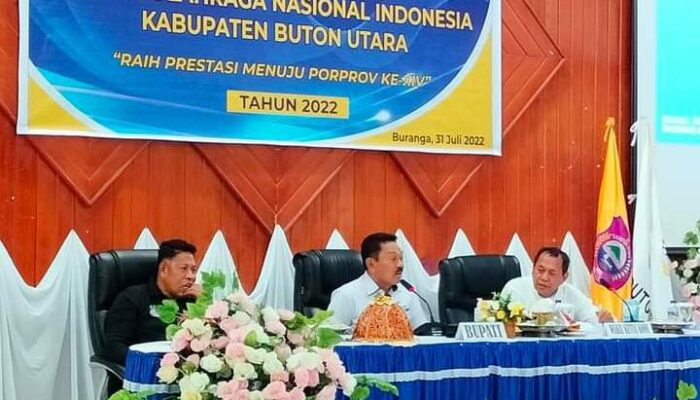 Hadapi Porprov 2022, Bupati Buton Utara Pimpin Rakor KONI