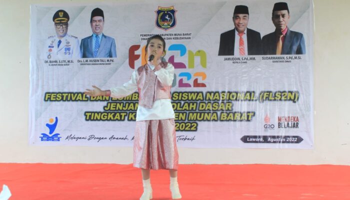 Dikbud Muna Barat Gelar FLS2N Tingkat SD, Pemenang Diberi Beasiswa