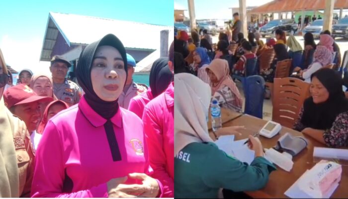 Bhayangkari Peduli, Warga Wawatu Konawe Selatan Periksa Kesehatan Gratis
